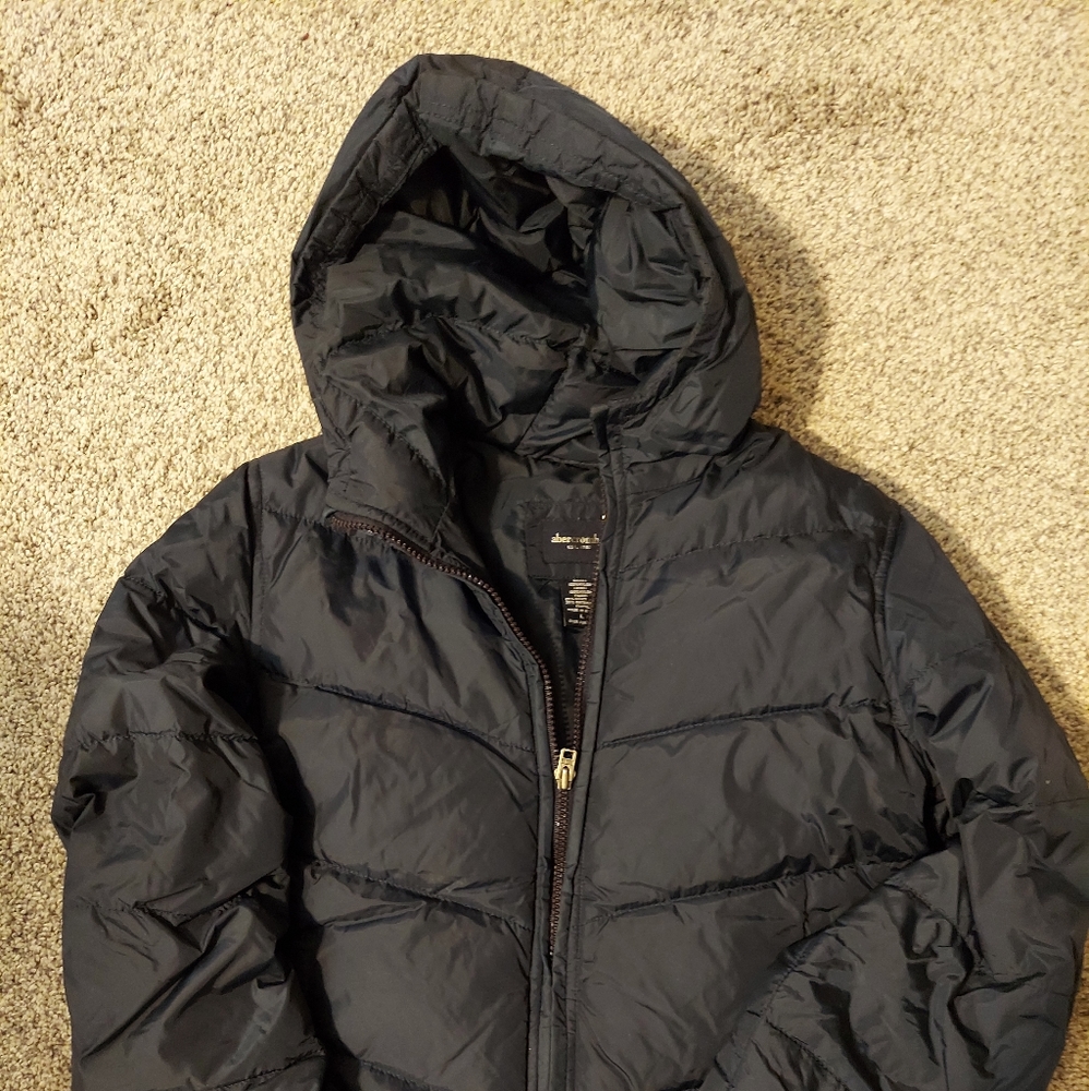 ABERCROMBIE girls- LARGE hoodied puffer jacket